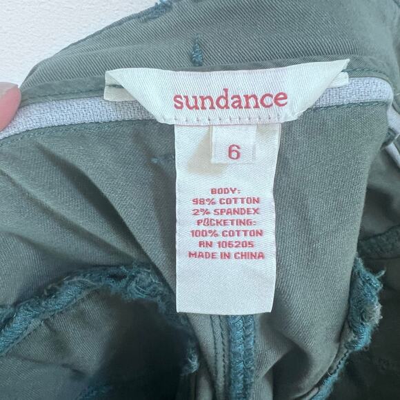 Sundance Sage Green Cargo Pants Size 6 Pull String Boho Cottage Casual Outdoor - Picture 7 of 8